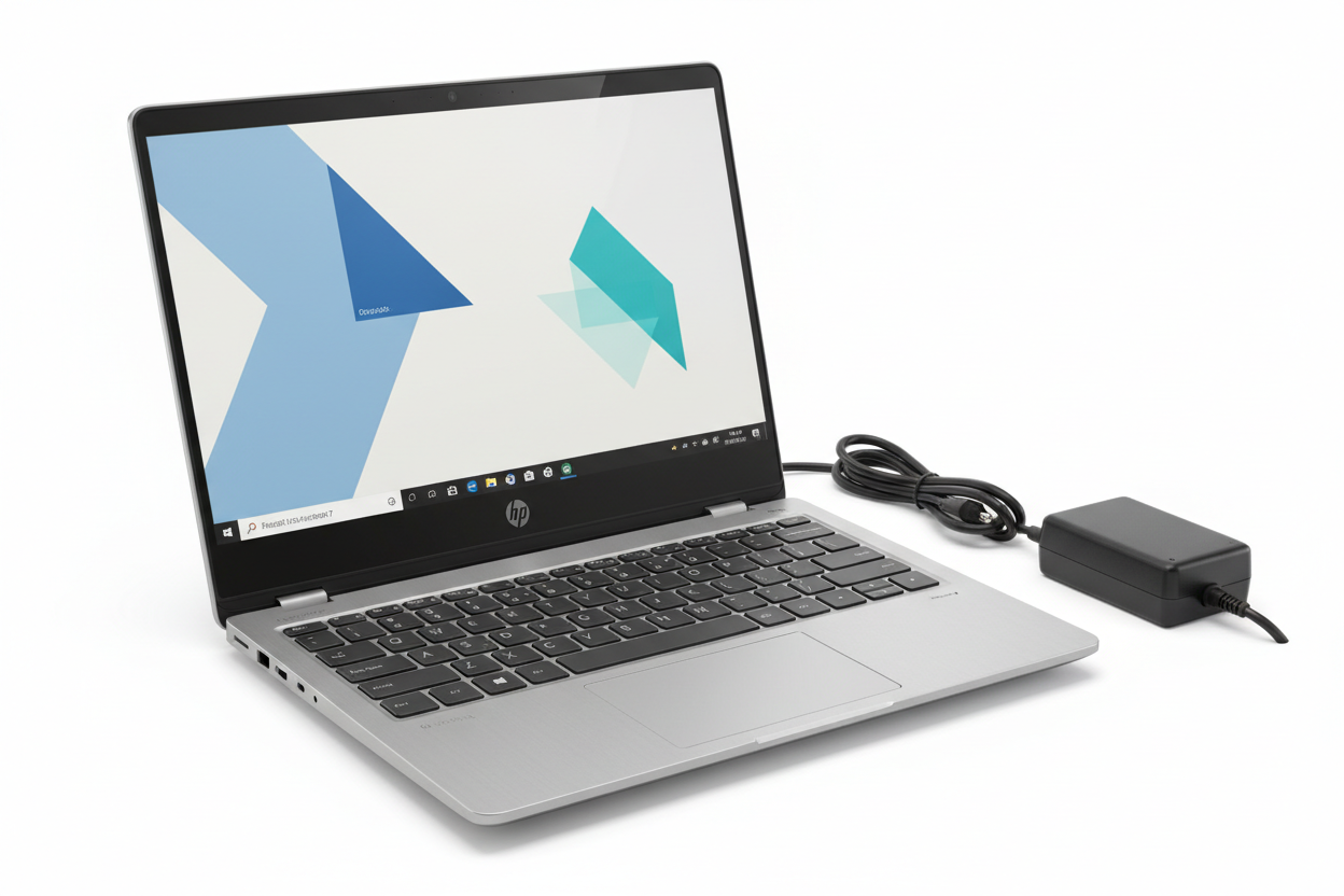 Real life image of HP ProBook 435 G8 - AMD Ryzen 7, 16GB RAM, 512GB M.2, 13.3" x360 Touchscreen, Adapter Included with plain white background